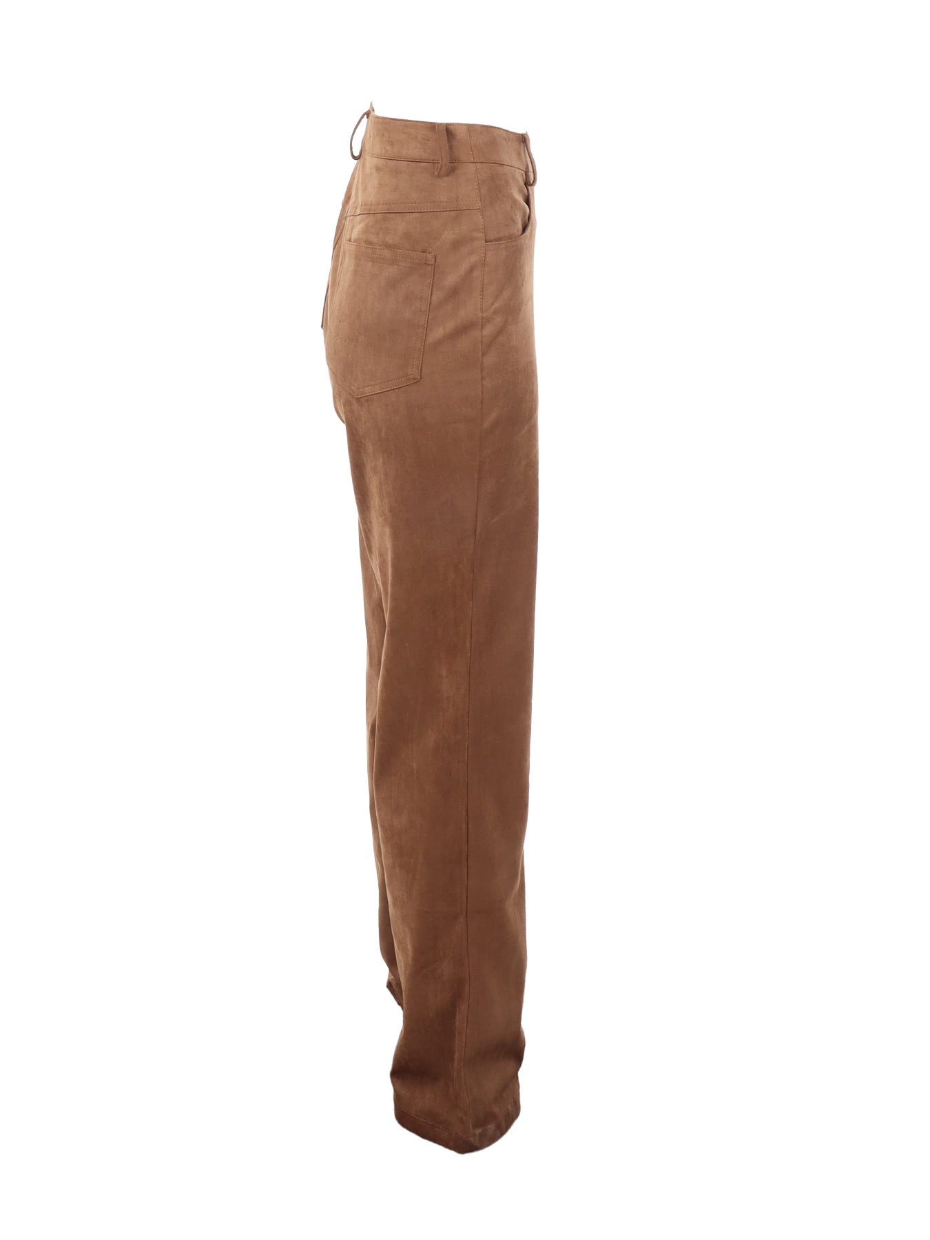 Pantalon droit suédine camel ATT