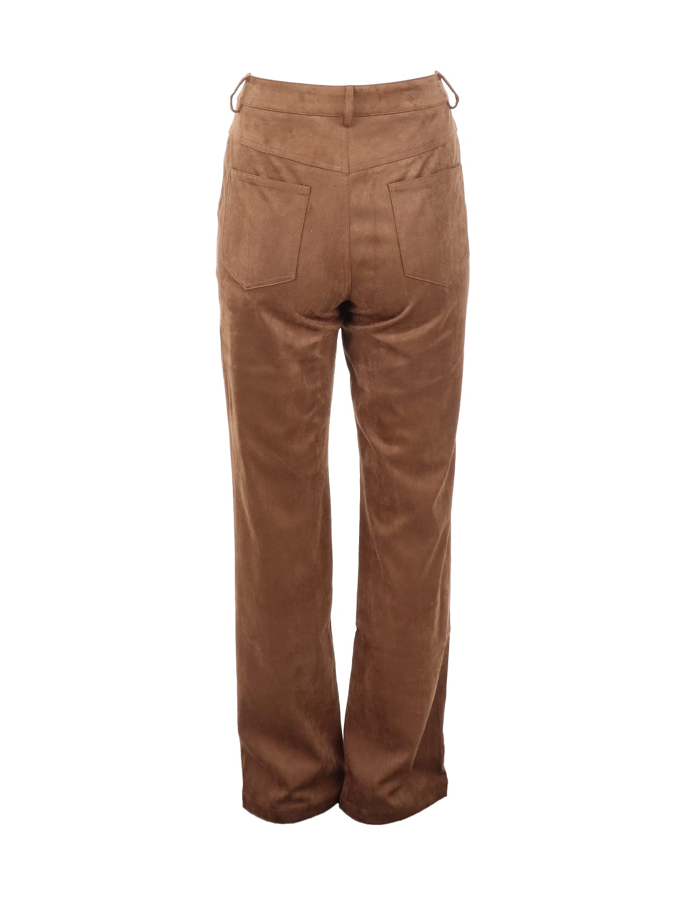 Pantalon droit suédine camel ATT