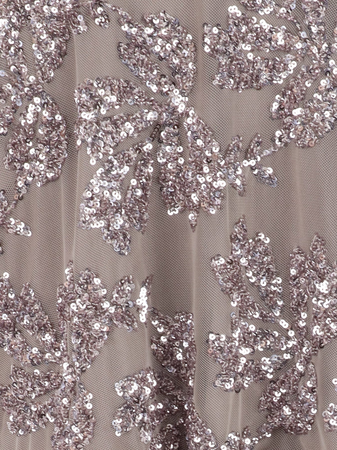 Top manches courtes tulle/sequins taupe Antonello Serio