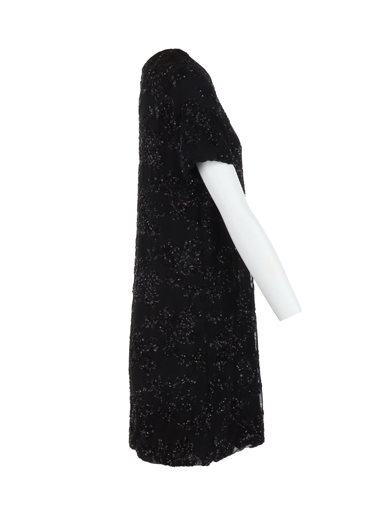 Robe tulle/sequins noir Antonello Serio
