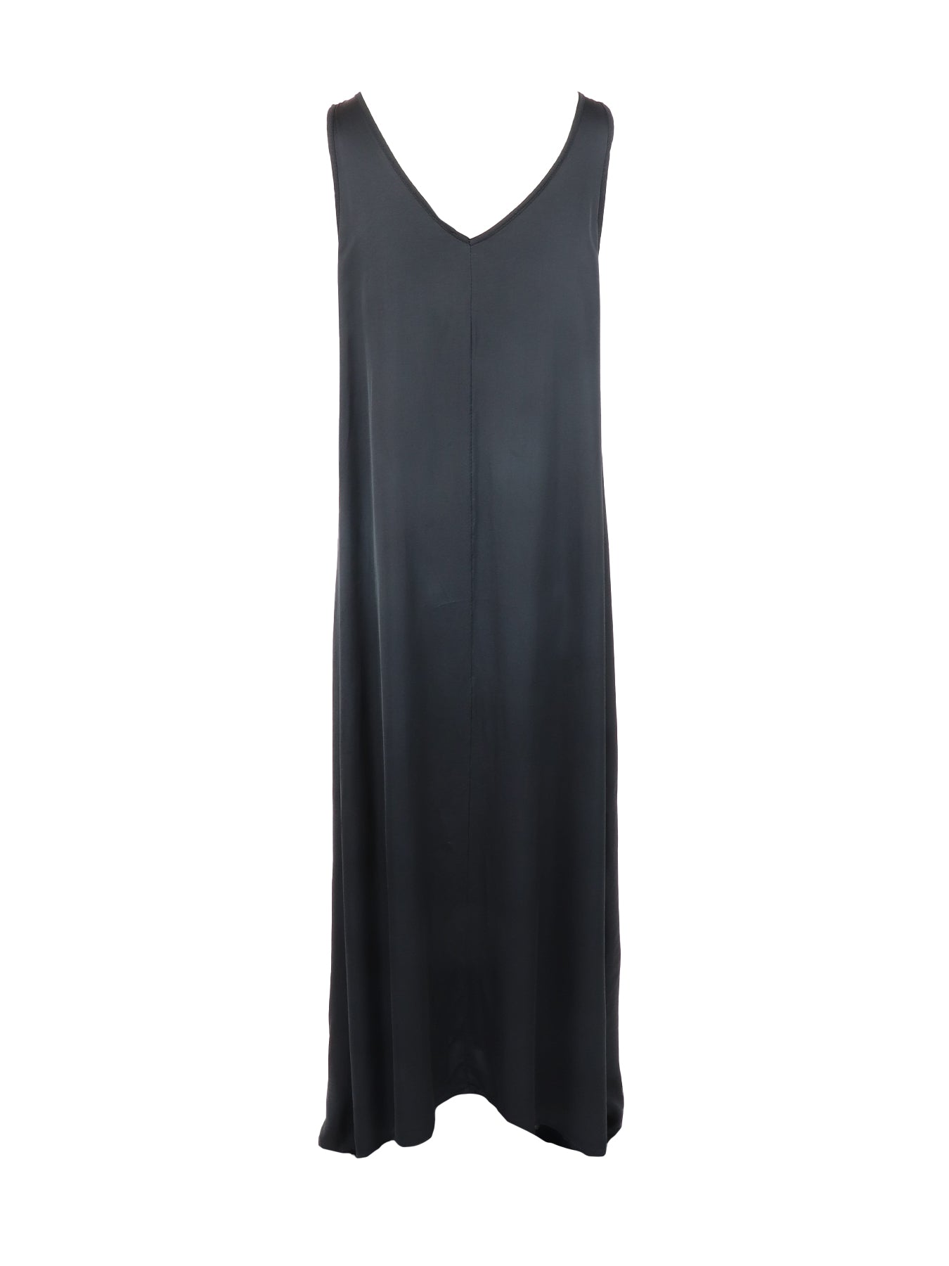 Robe longue en soie tissée noir Natacha