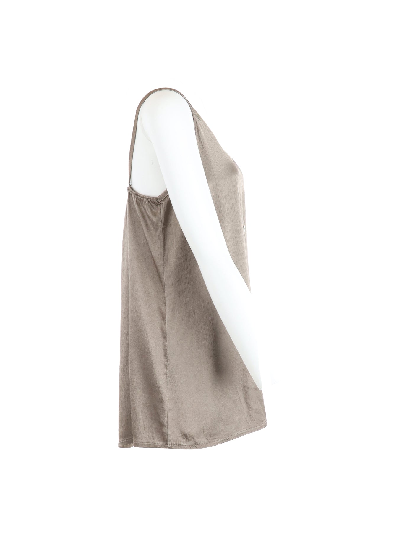 Top bretelles 3 boutons taupe