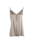 Top bretelles 3 boutons taupe