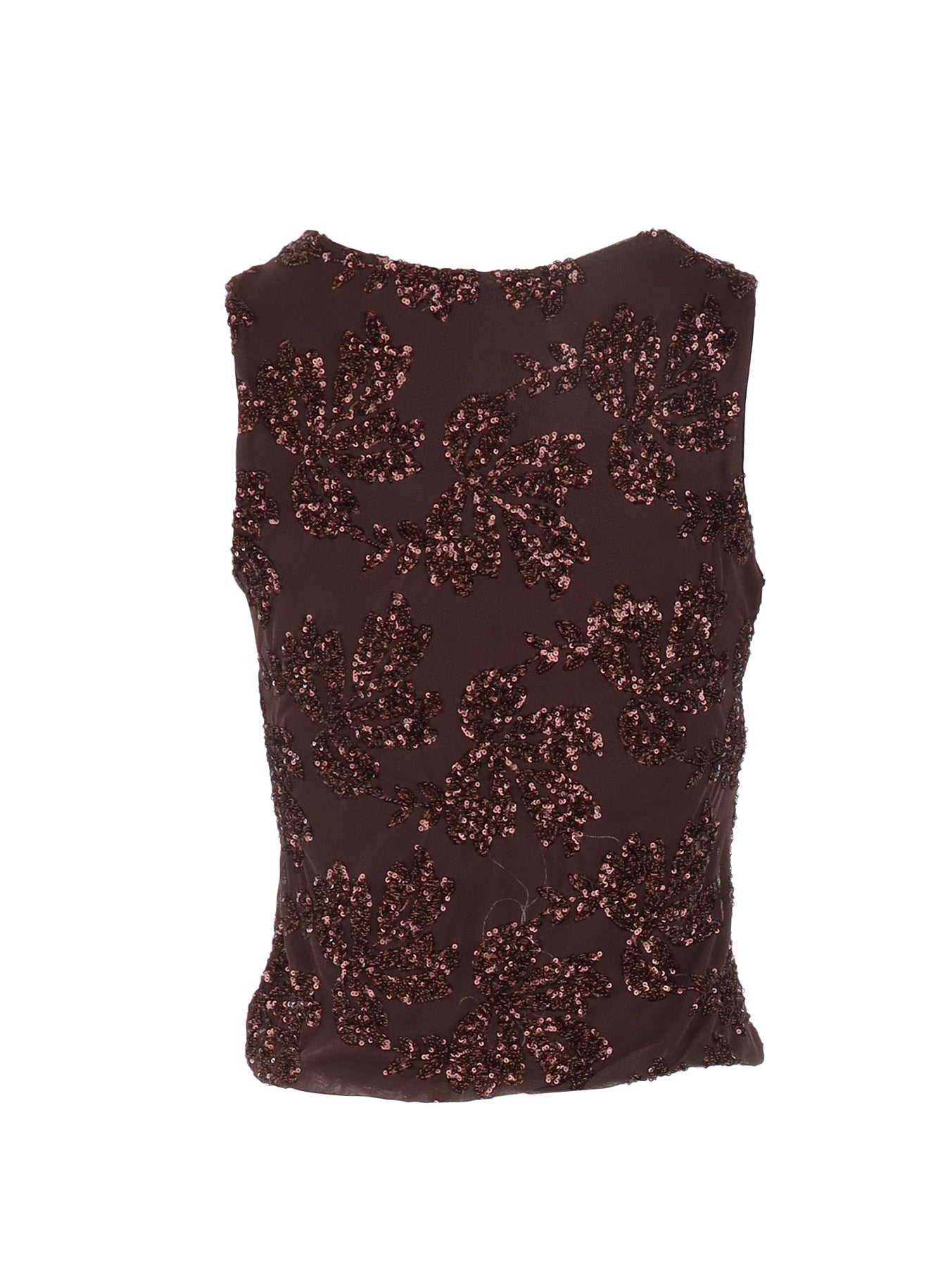 Top tulle/sequins choco Antonello Serio
