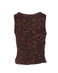 Top tulle/sequins choco Antonello Serio