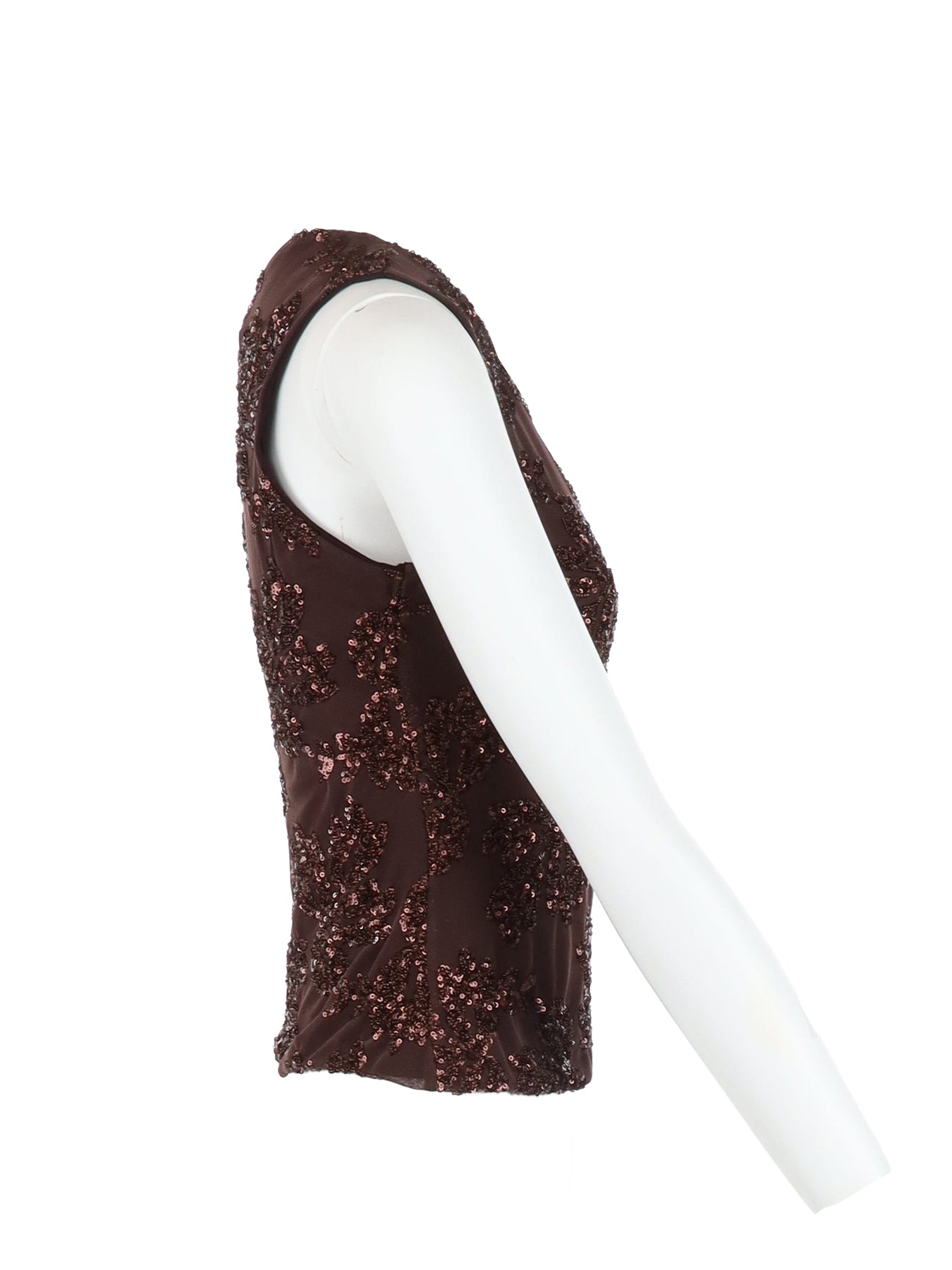 Top tulle/sequins choco Antonello Serio