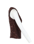 Top tulle/sequins choco Antonello Serio