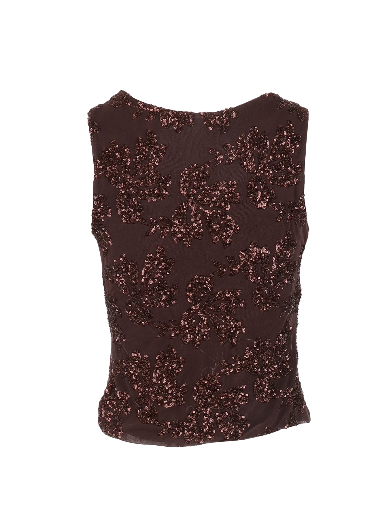 Top tulle/sequins choco Antonello Serio