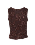 Top tulle/sequins choco Antonello Serio