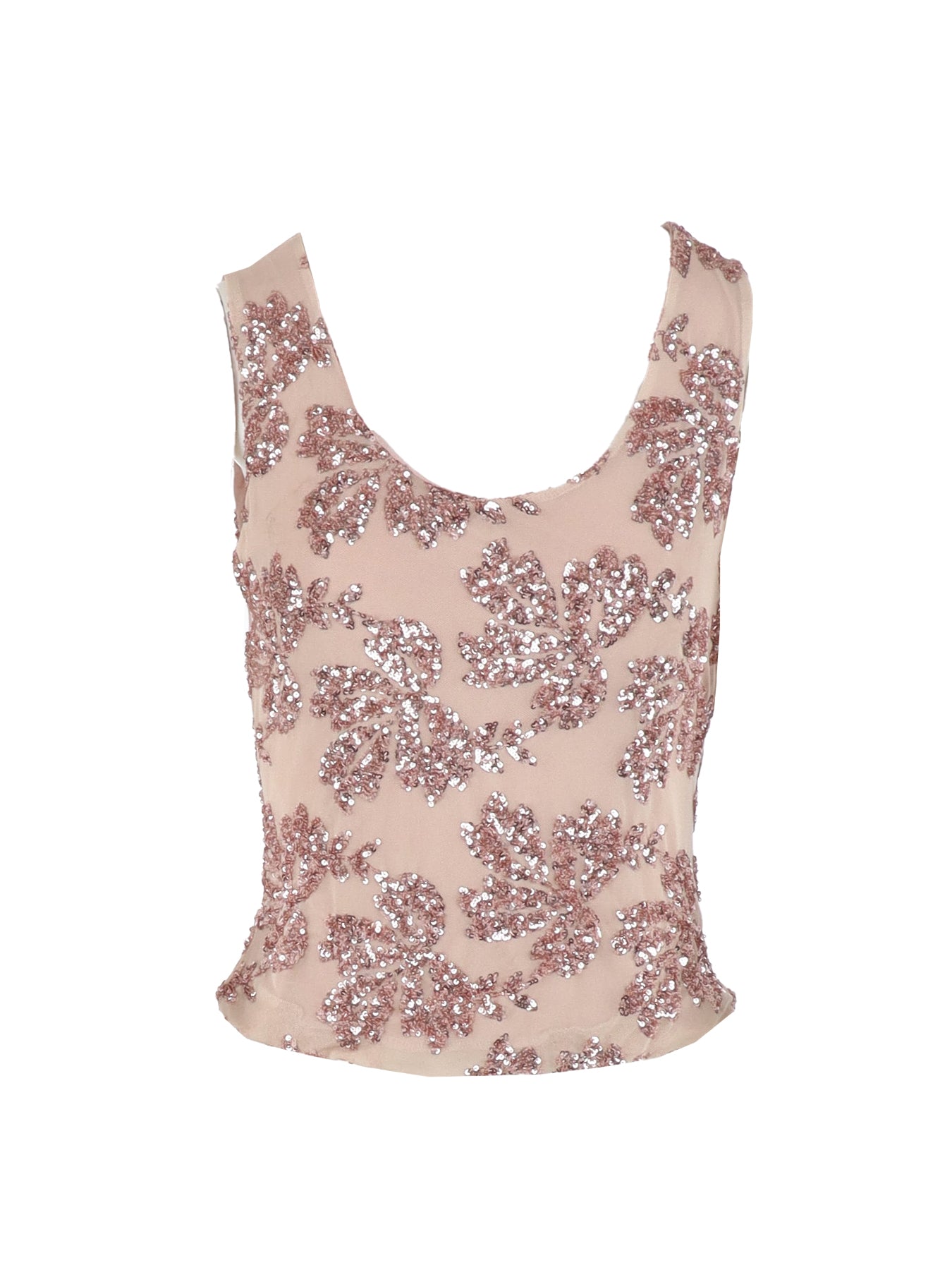 Top tulle/sequins nude Antonello Serio