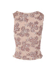 Top tulle/sequins nude Antonello Serio
