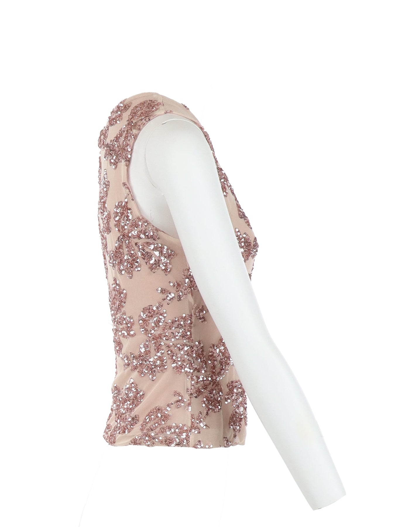 Top tulle/sequins nude Antonello Serio