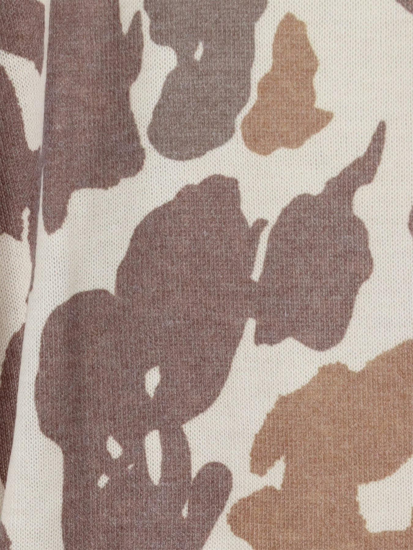 Pull écru imprimé floral camel Carla