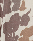 Pull écru imprimé floral camel Carla