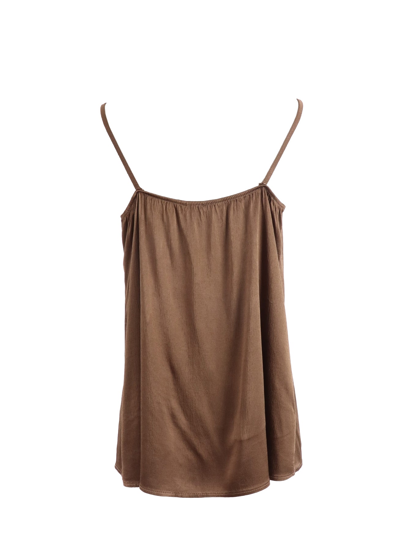Top bretelles 3 boutons choco