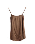 Top bretelles 3 boutons choco