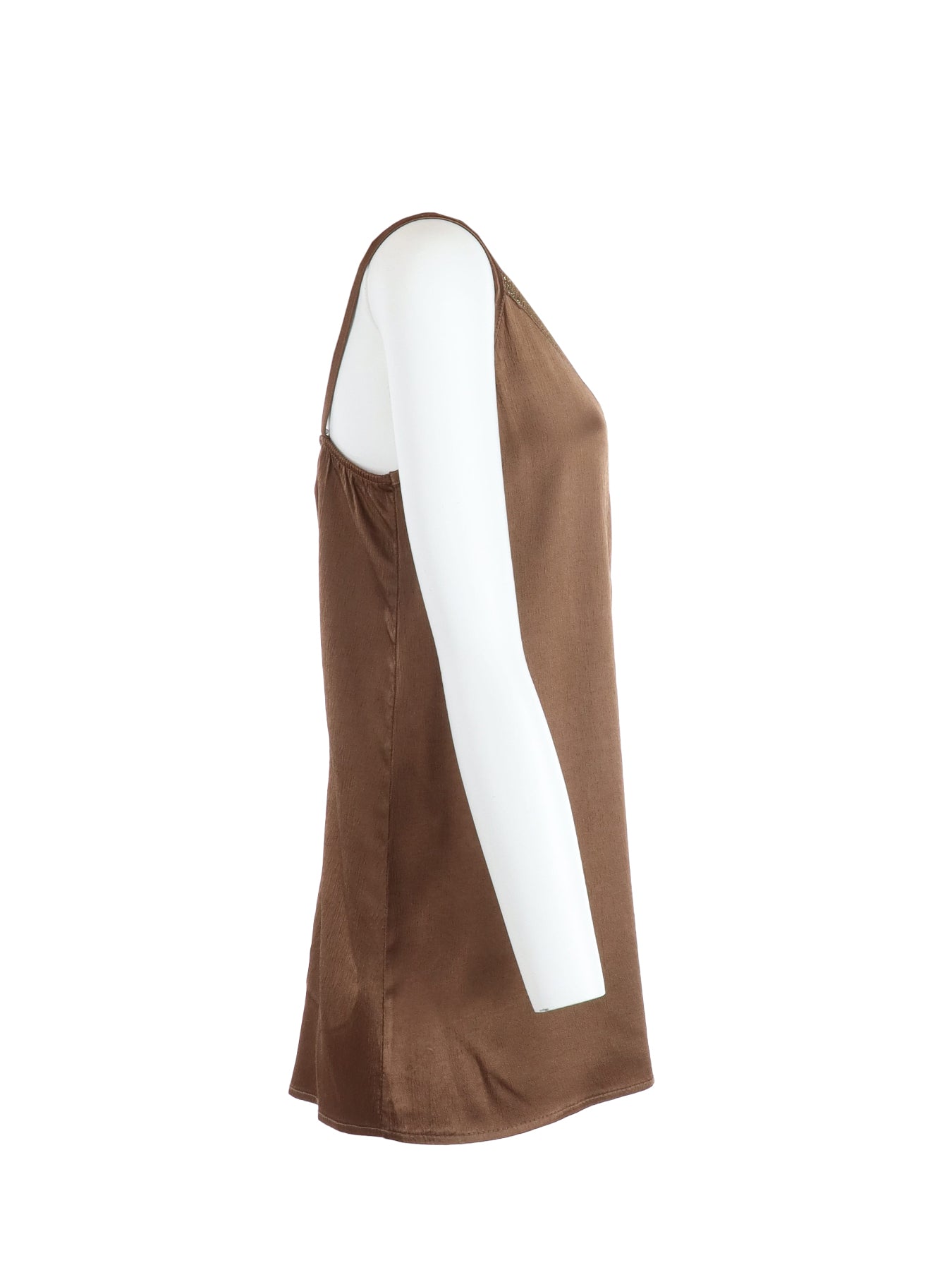 Top bretelles 3 boutons choco