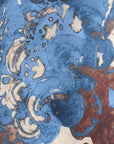 Top bretelles imprimé bleu