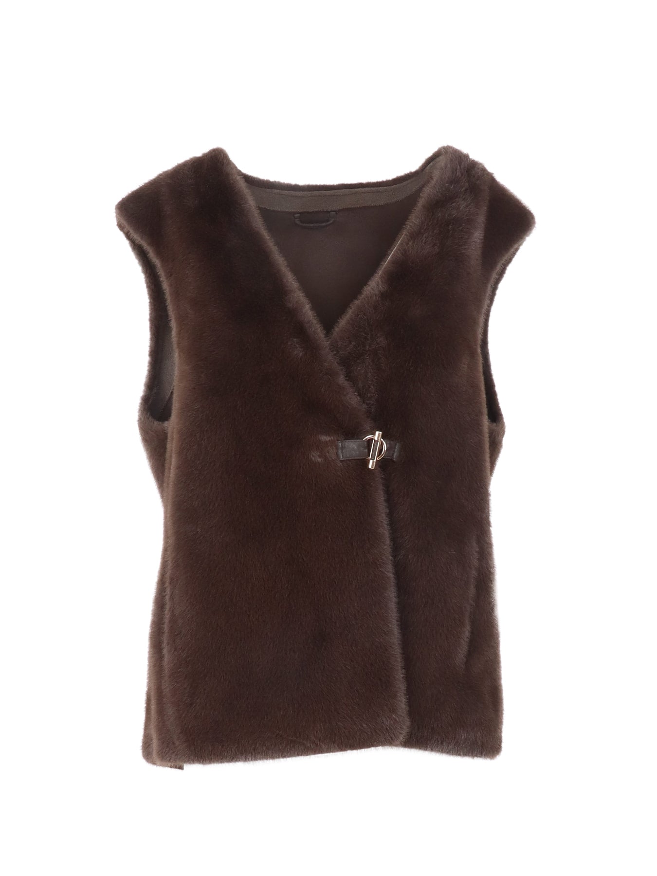 Gilet en fausse fourrure MINA Giovanni choco
