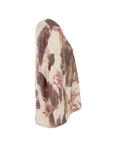 Pull écru imprimé flouté choco/ bordeaux Carla