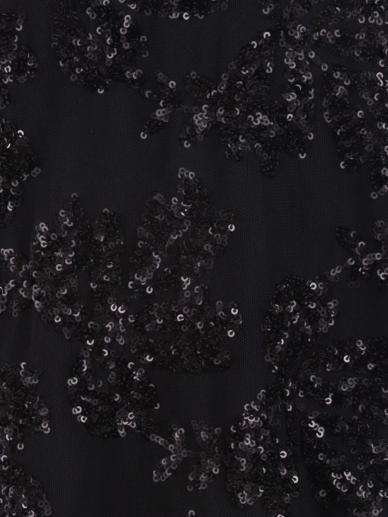 Top manches courtes tulle/sequins noir Antonello Serio