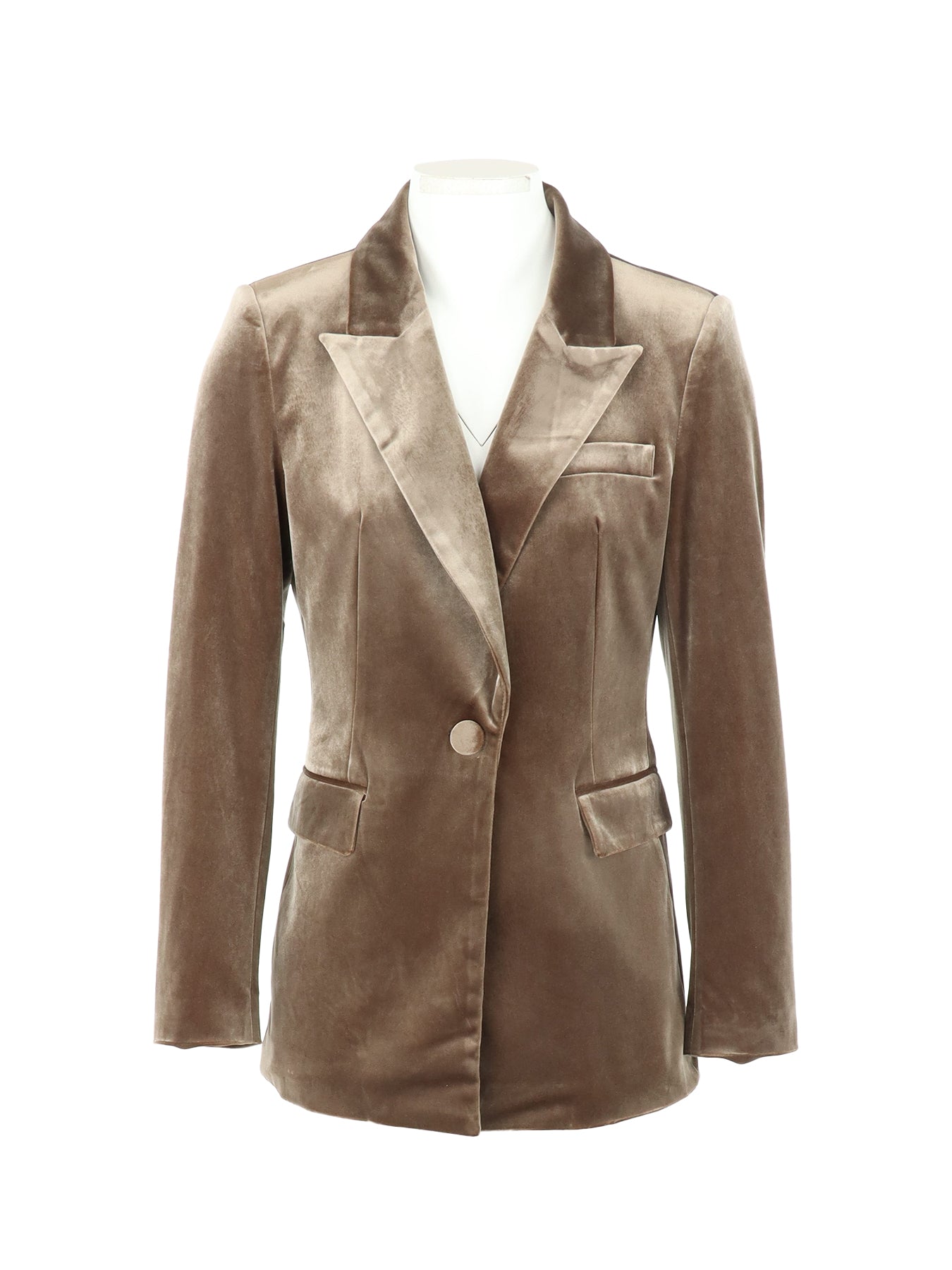 Blazer cintré velours taupe ATT