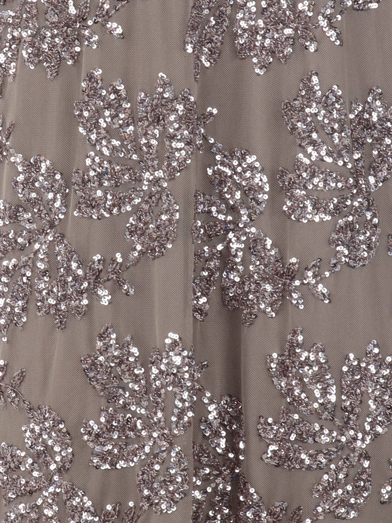 Robe tulle/sequins taupe Antonello Serio