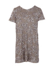 Robe tulle/sequins taupe Antonello Serio