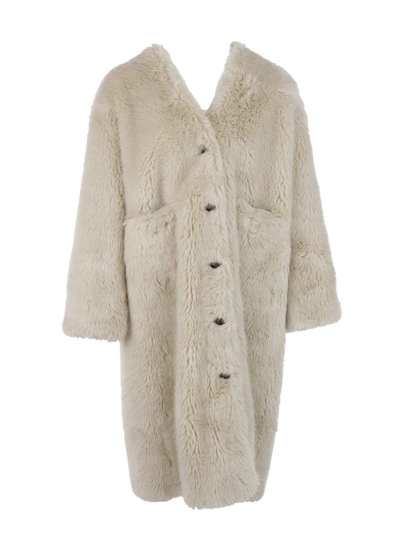 Manteau en fausse fourrure VERBIER Giovanni beige