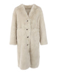 Manteau en fausse fourrure VERBIER Giovanni beige