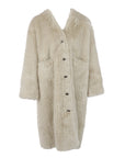 Manteau en fausse fourrure VERBIER Giovanni beige