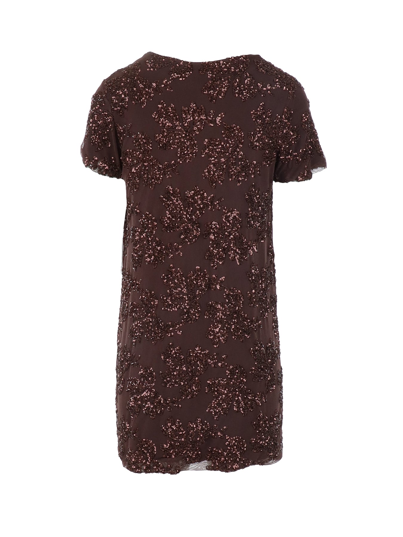 Robe tulle/sequins choco Antonello Serio