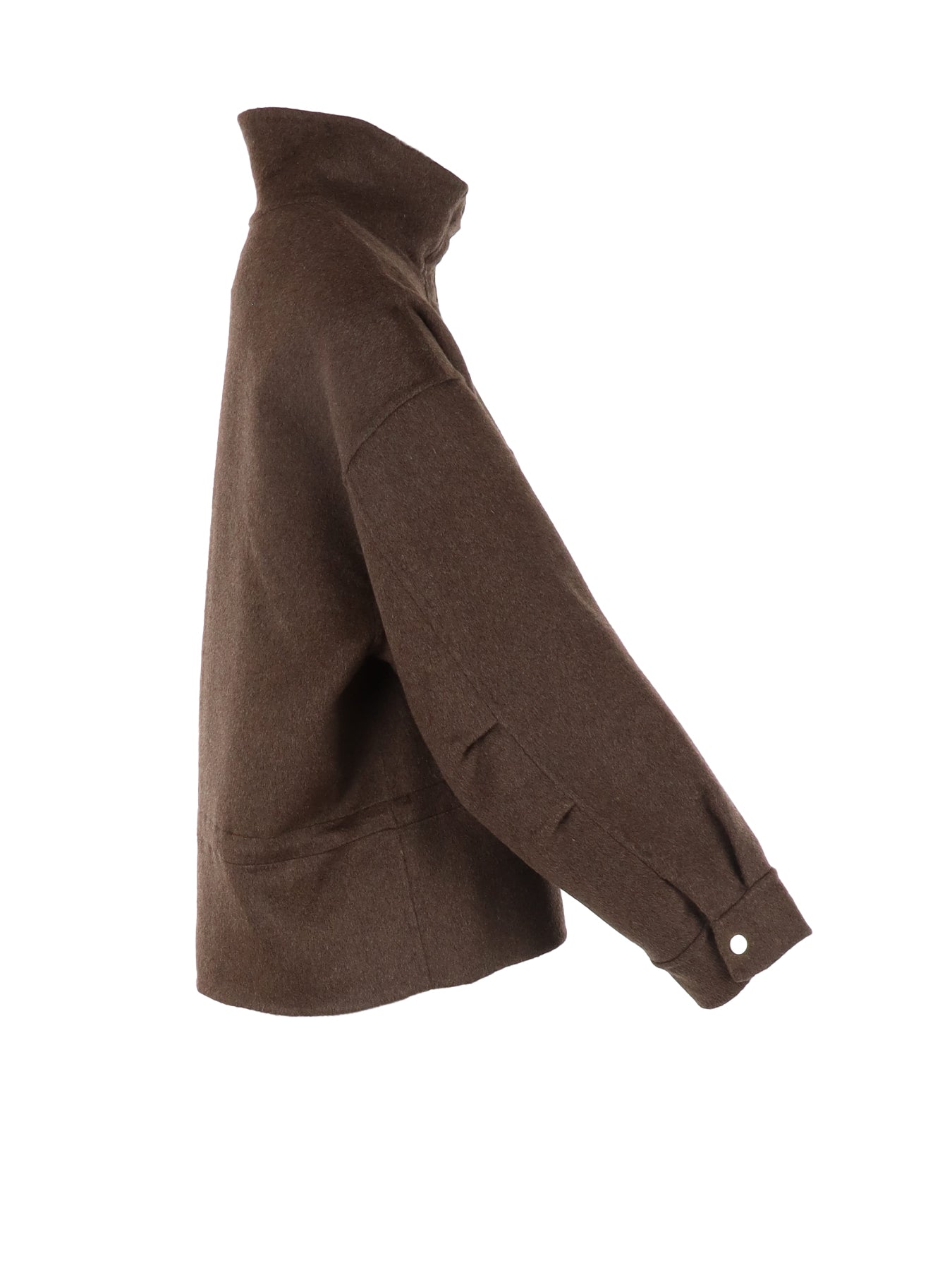 Blouson court toile de laine choco ATT
