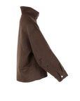 Blouson court toile de laine choco ATT