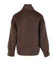 Blouson court toile de laine choco ATT