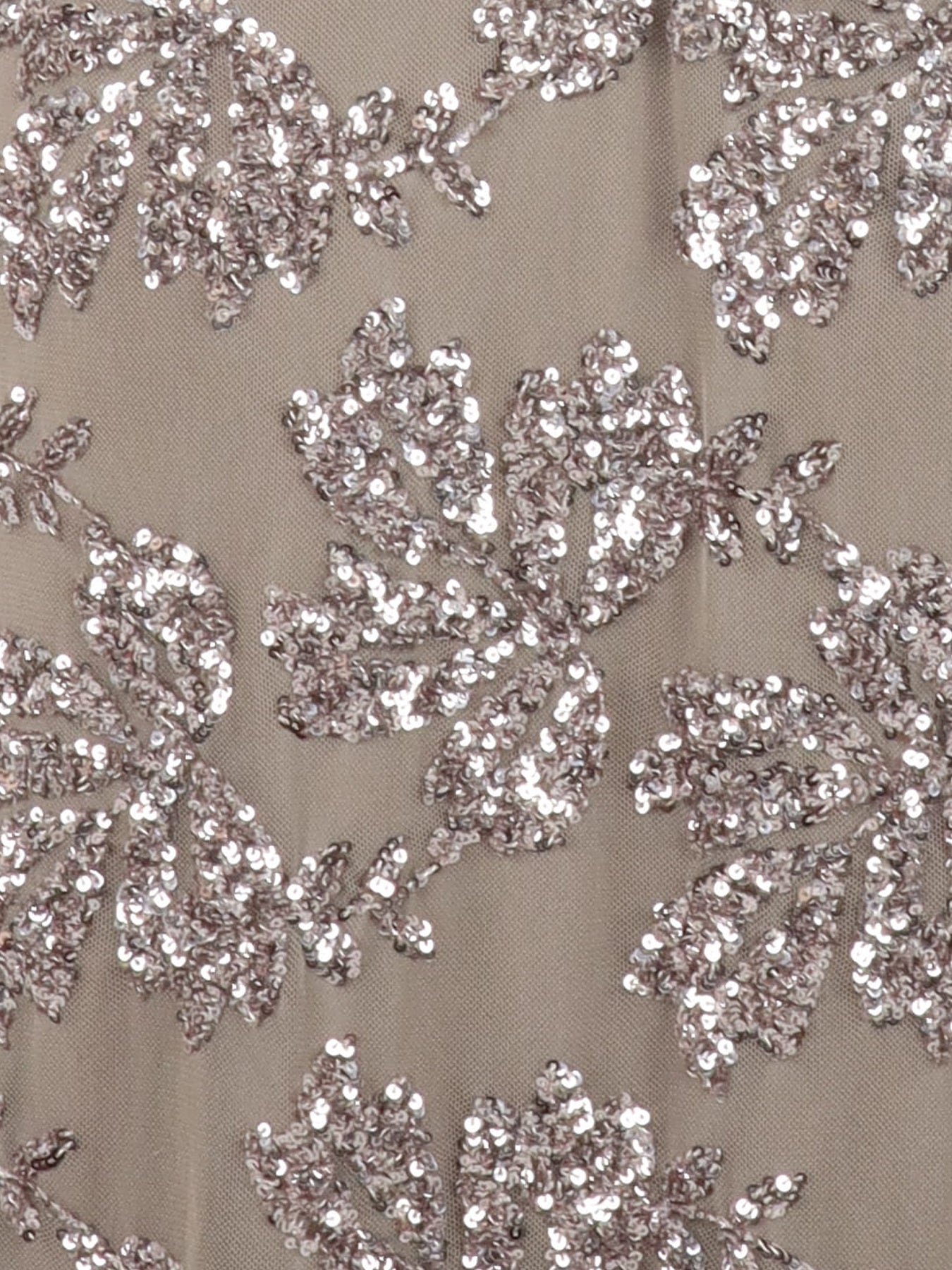 Jupe tulle/sequins mi-longue taupe Antonello Serio
