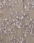 Jupe tulle/sequins mi-longue taupe Antonello Serio