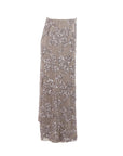 Jupe tulle/sequins mi-longue taupe Antonello Serio