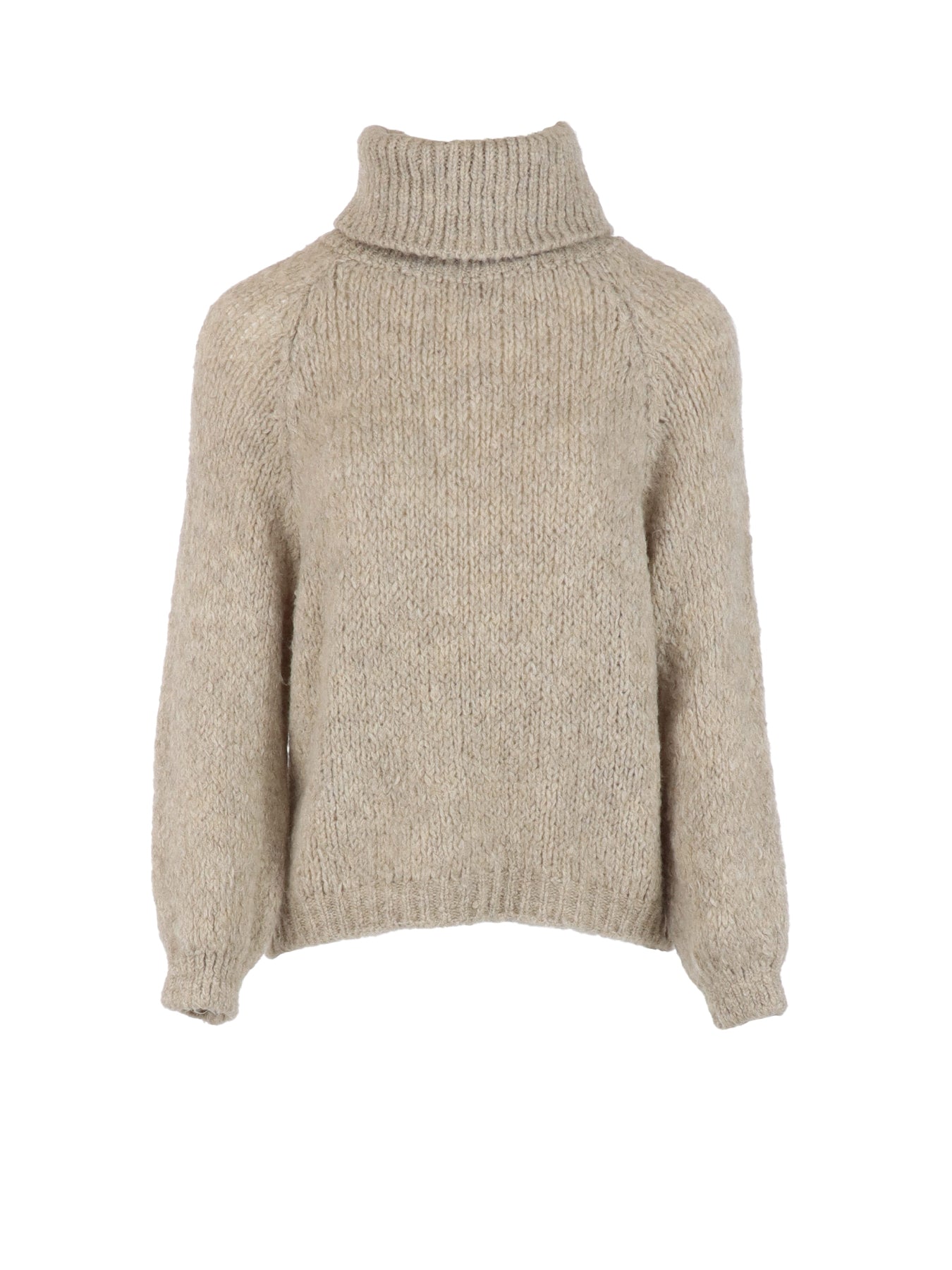 Pull maille col roulé Antonello Serio taupe