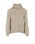 Pull maille col roulé Antonello Serio taupe