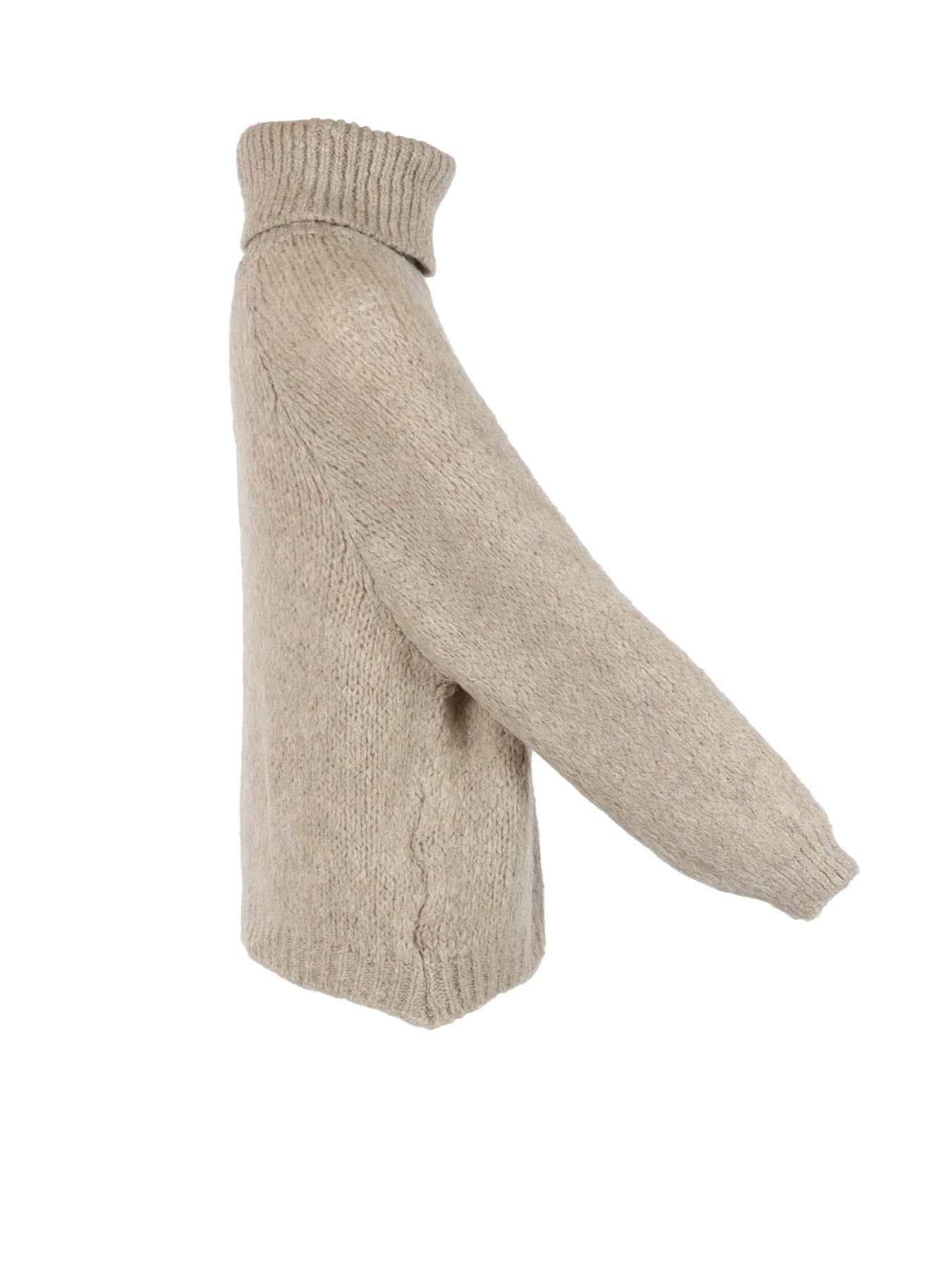 Pull maille col roulé Antonello Serio taupe