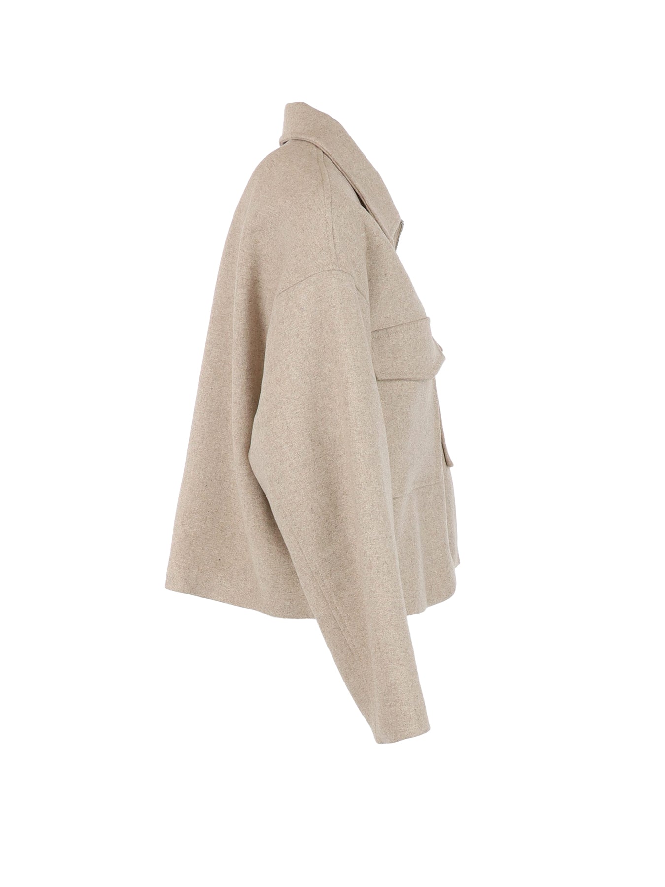 Blouson court toile de laine beige ATT