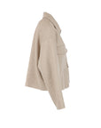 Blouson court toile de laine beige ATT