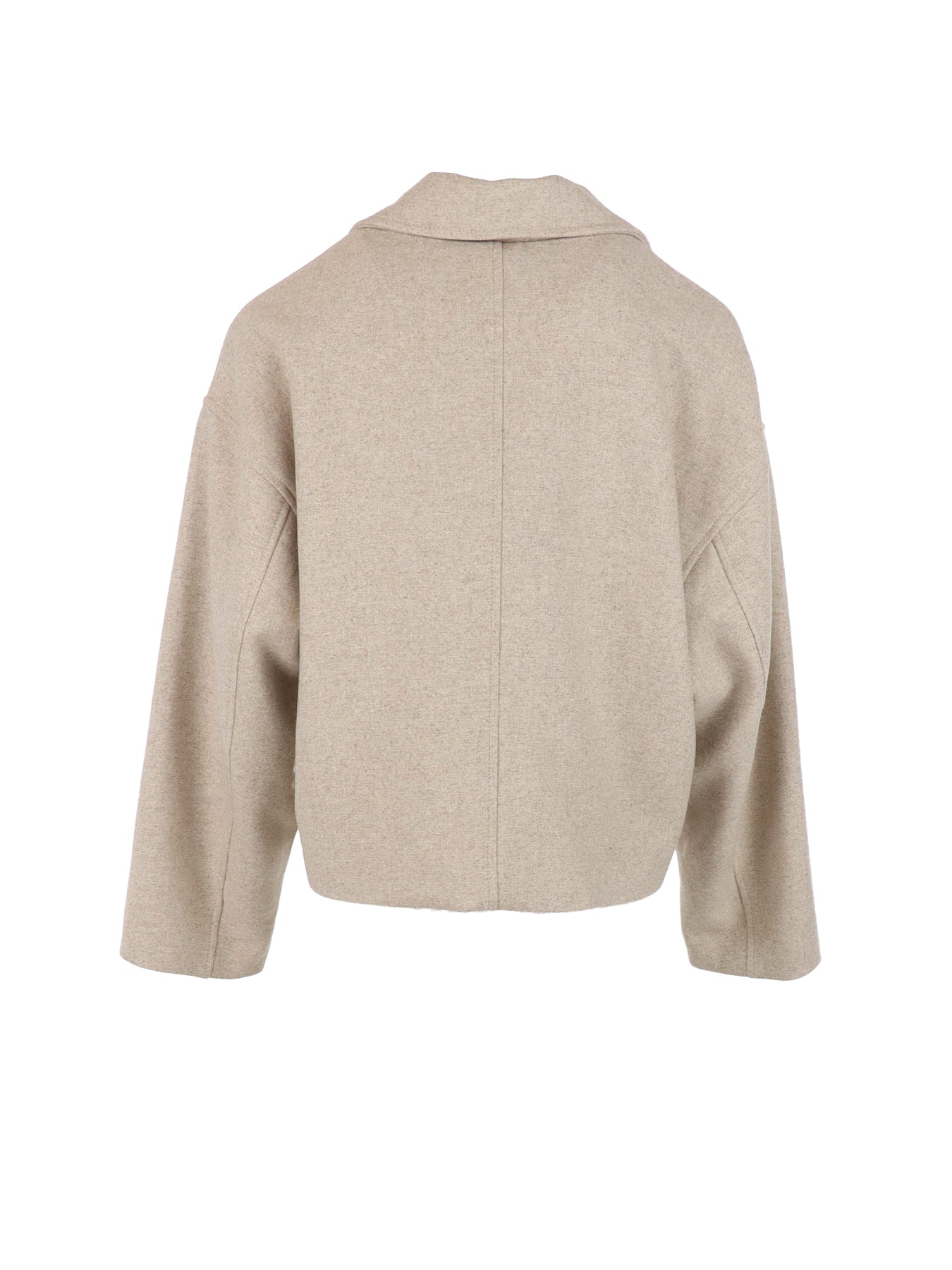 Blouson court toile de laine beige ATT
