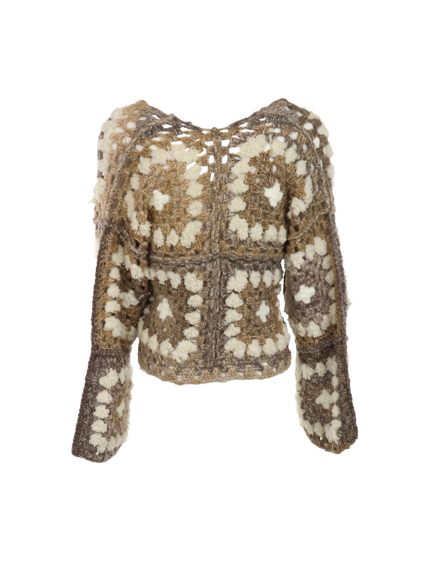 Gilet crochet beige