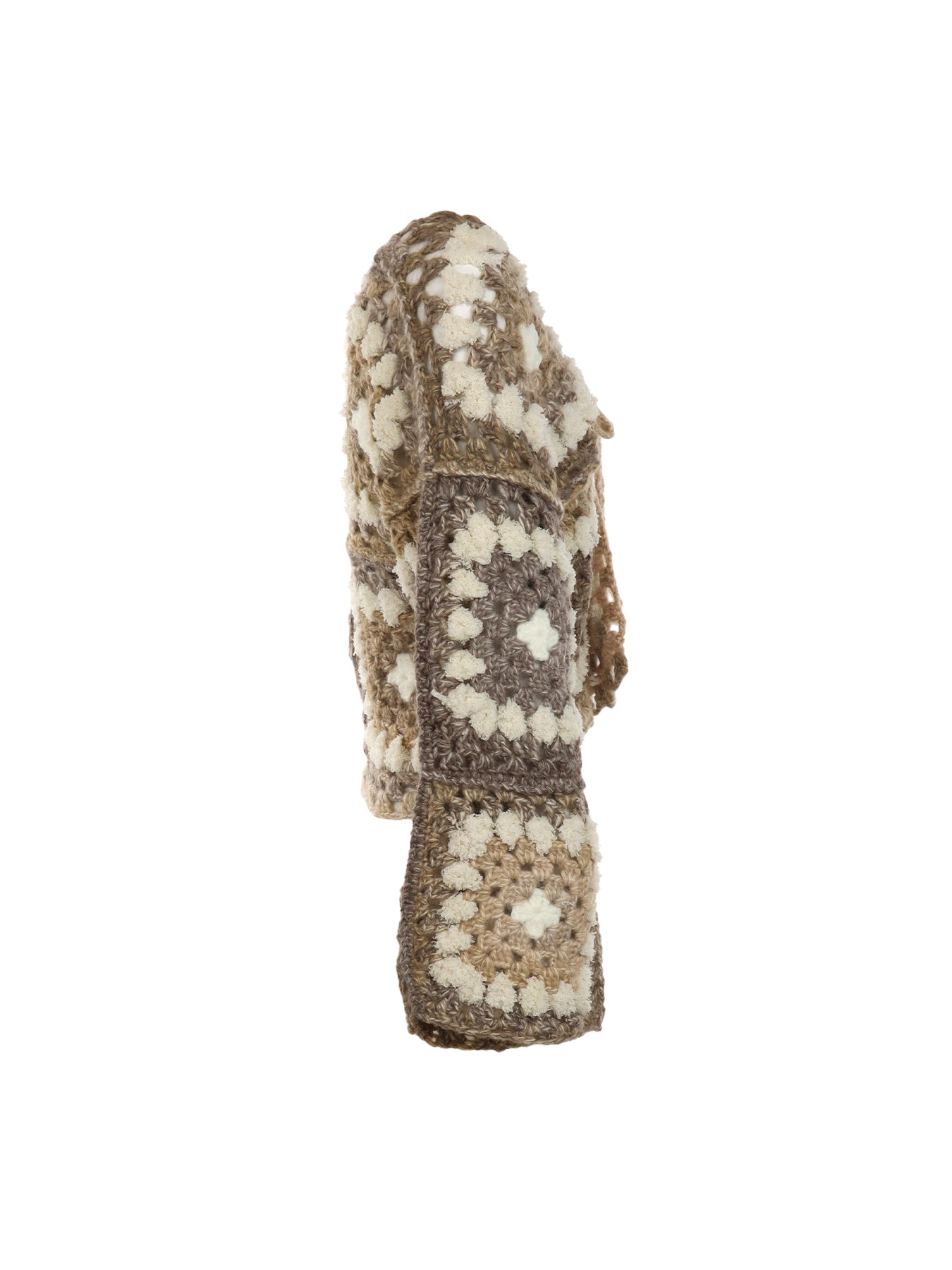 Gilet crochet beige