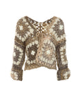 Gilet crochet beige