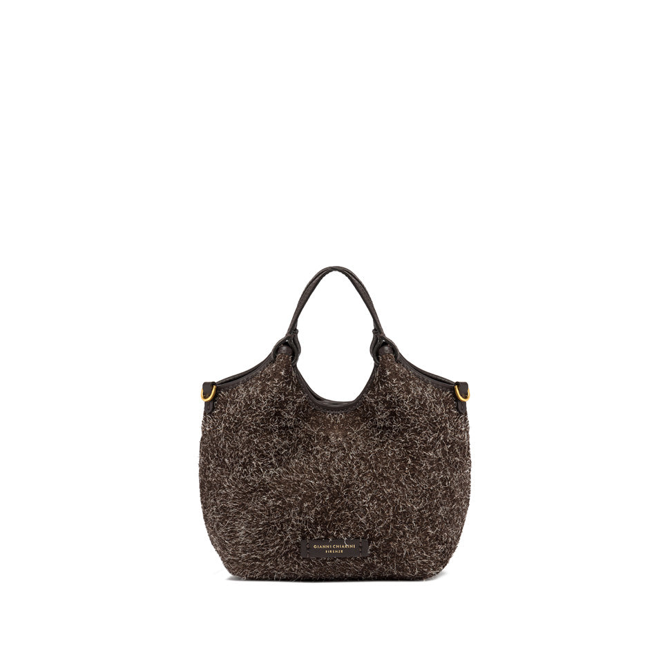 Dua Handtasche kleines Modell Loden dunkelbraun GIANNI CHIARINI