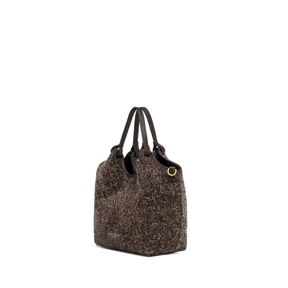 Dua Handtasche kleines Modell Loden dunkelbraun GIANNI CHIARINI