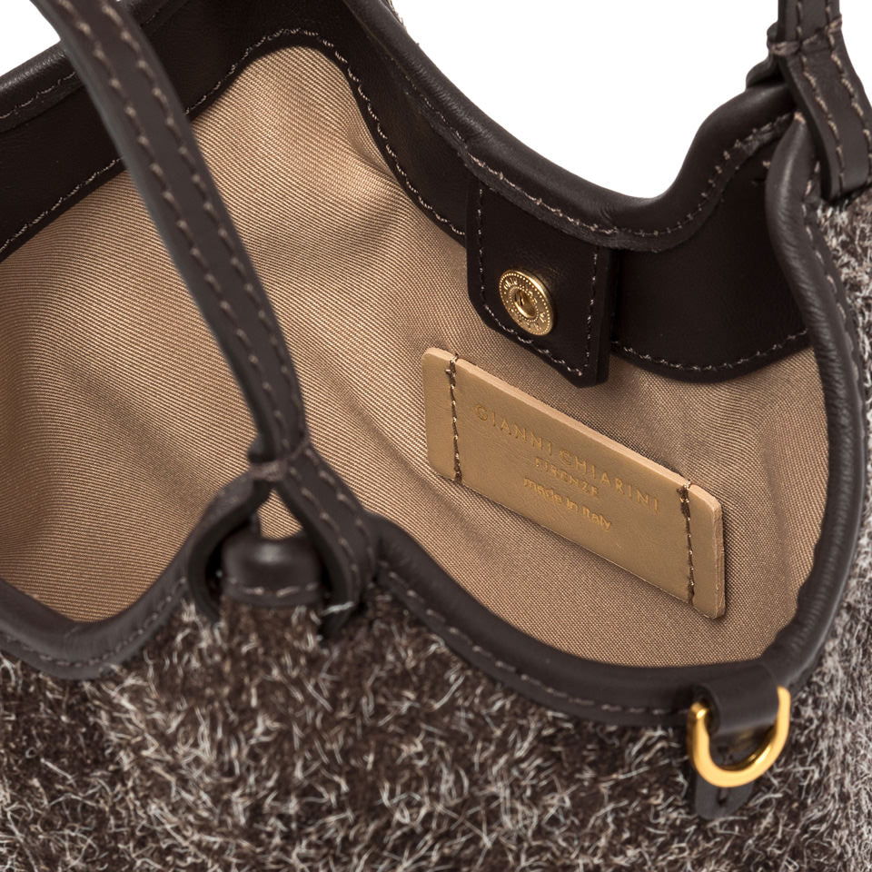 Dua Handtasche kleines Modell Loden dunkelbraun GIANNI CHIARINI